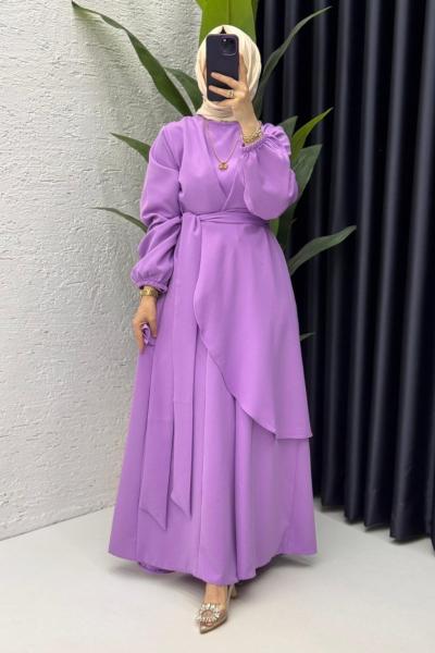 Lila Hanzade Takım Tesettür Giyim