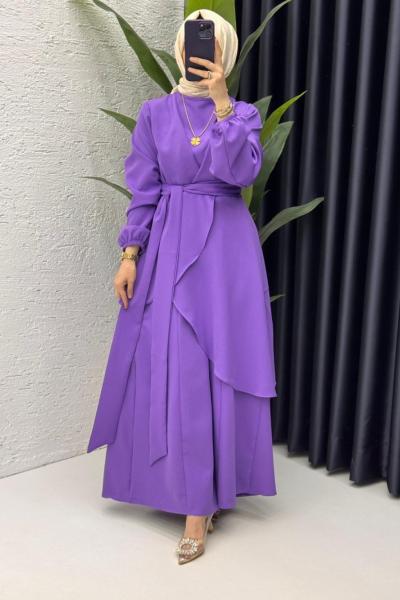 Mor Hanzade Takım Tesettür Giyim