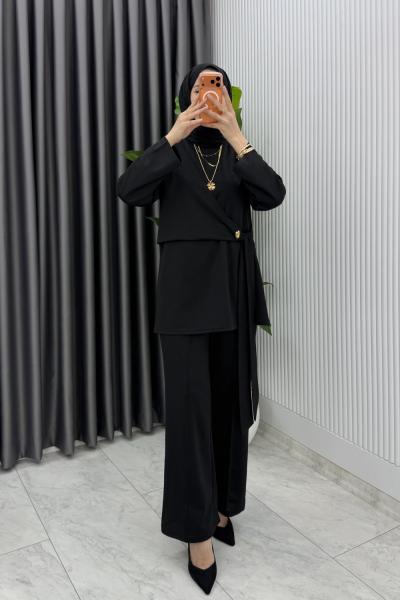 Siyah Dilay Takım Tesettür Giyim