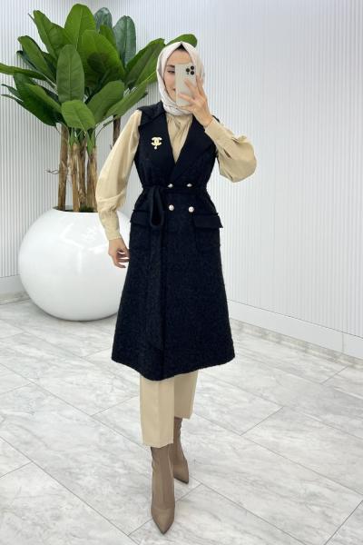 Siyah Fidan Channel Yelek Broş Hediyeli