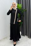 Siyah Rabia Etek Takım Tesettür Giyim