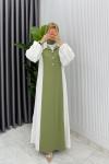 Yeşil Premıum  Aden ELbise Tesettür Giyim