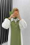Yeşil Premıum  Aden ELbise Tesettür Giyim