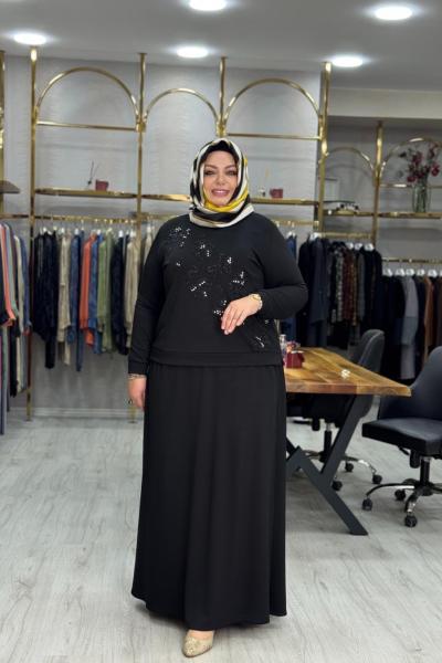 Derya Etek Takım Siyah