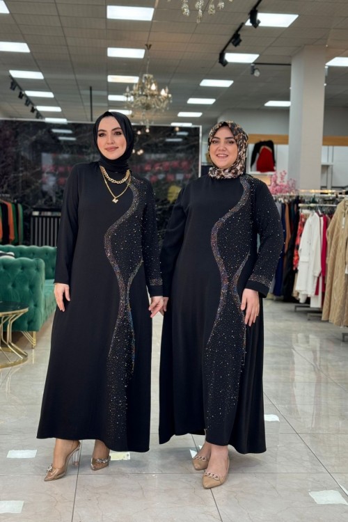 Halime Elbise Siyah