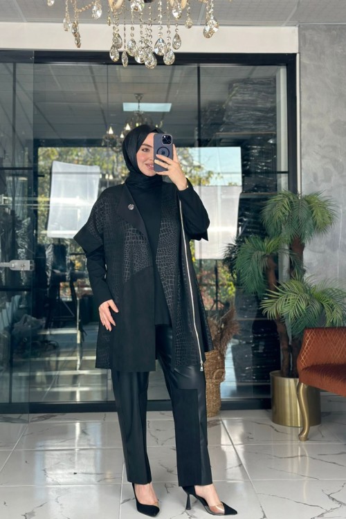 Hümeyra Üçlü Takım Siyah