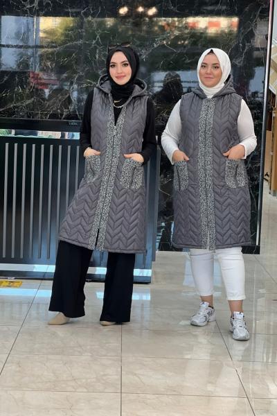 Melis Kapitone Yelek Antrasit