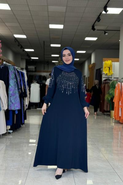 Mihriban Elbise Lacivert