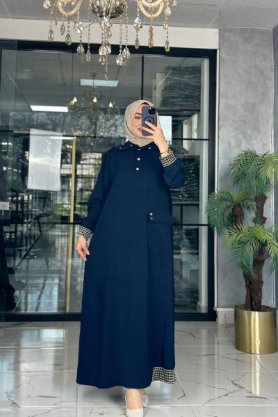Nergiz Elbise-Lacivert