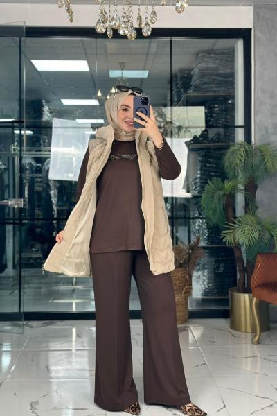 Taşlı Spor Takım Kahverengi