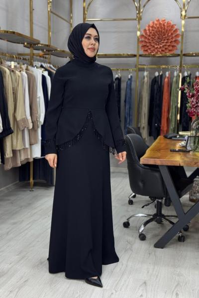 Tuana Abiye Elbise Siyah