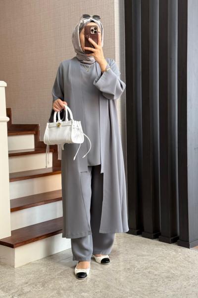 Becca Üçlü Takım Gri