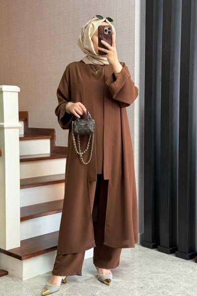 Becca Üçlü Takım Kahverengi