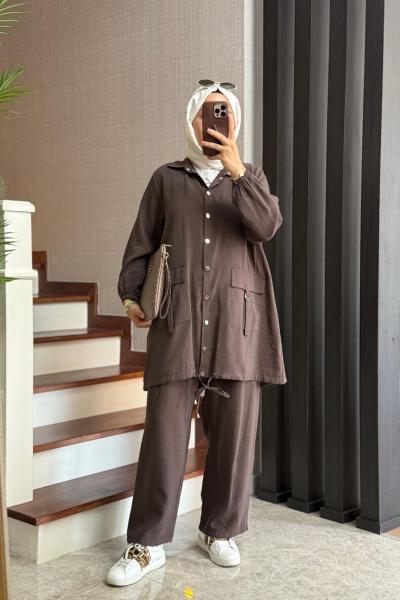 Genza Takım Kahverengi