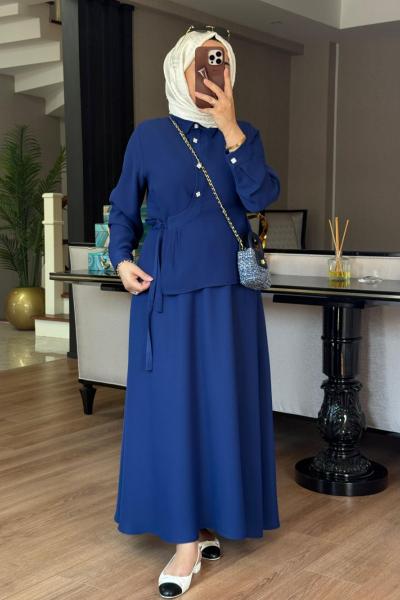 NESTA ETEKLİ TAKIM Saks Mavisi