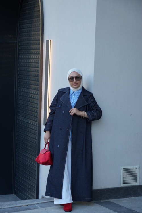 RENA TRENÇKOT  LACİVERT