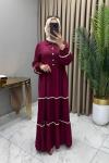 Nehir Elbise Bordo