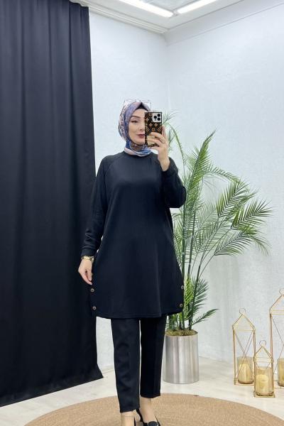 Afelya tunik Siyah