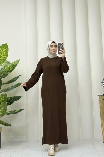ARİA TRİKO ELBİSE  Acı Kahve