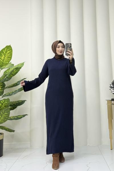 ARİA TRİKO ELBİSE  Lacivert