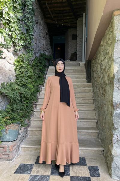 Burçin elbise Camel