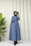 DEREN KOT ELBİSE Mavi