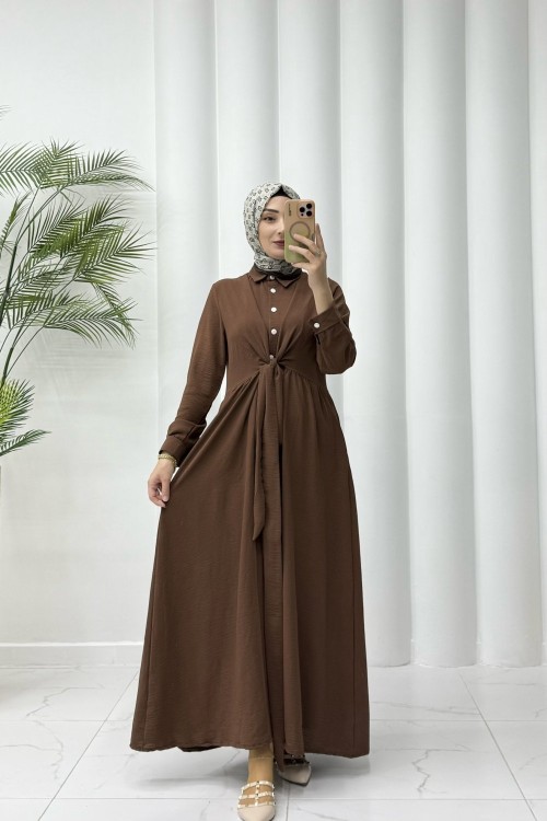 Flora elbise Acı Kahve