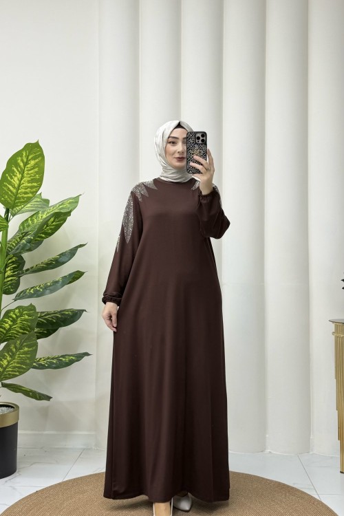Frida elbise Acı Kahve