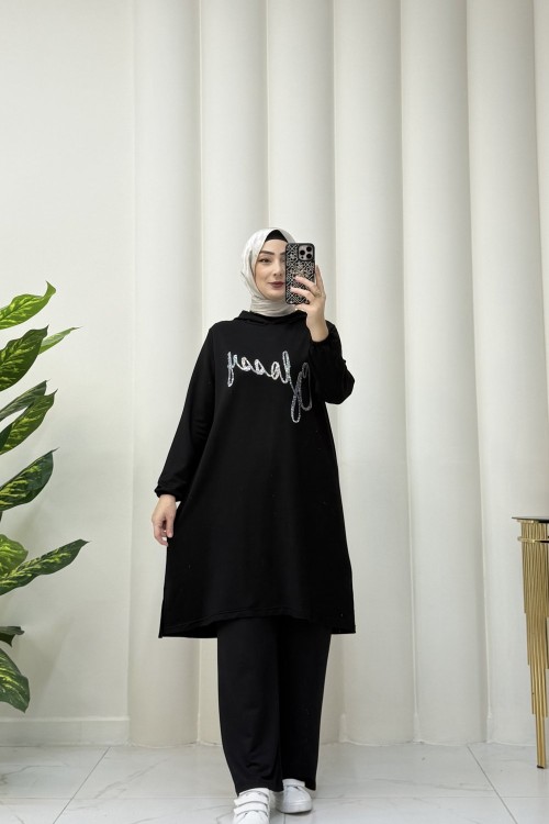GLOSSY TAKIM Siyah