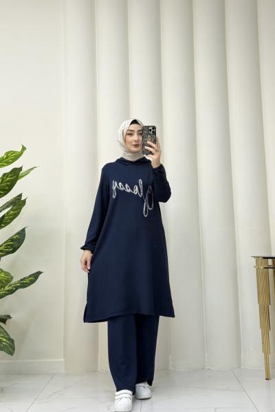 GLOSSY TAKIM Lacivert