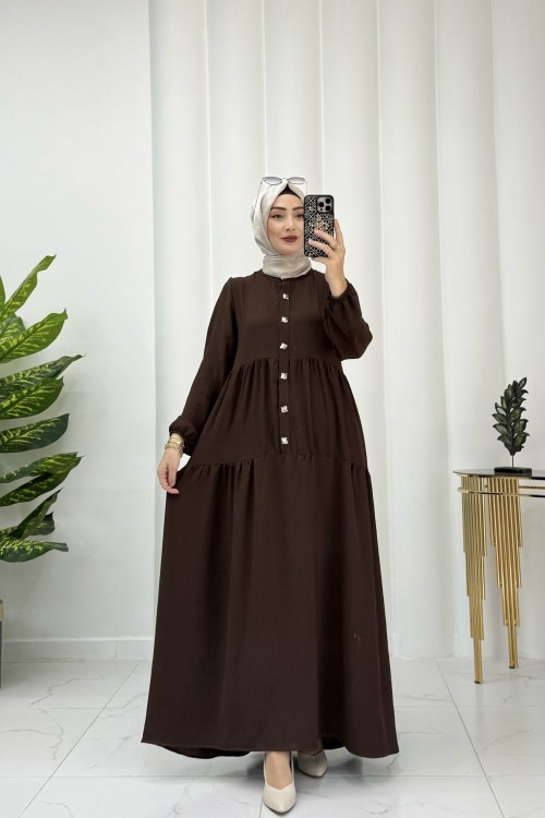 Layla Elbise Acı Kahve