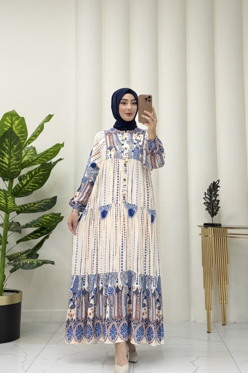 Liyana elbise Mavi