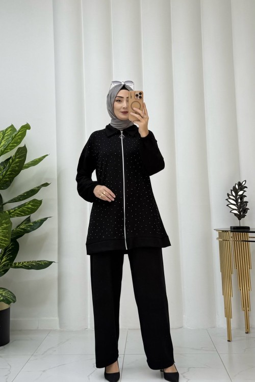 Melas takım Siyah