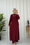 Mercan triko takım Bordo
