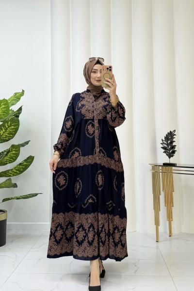 Mihriban Elbise Lacivert