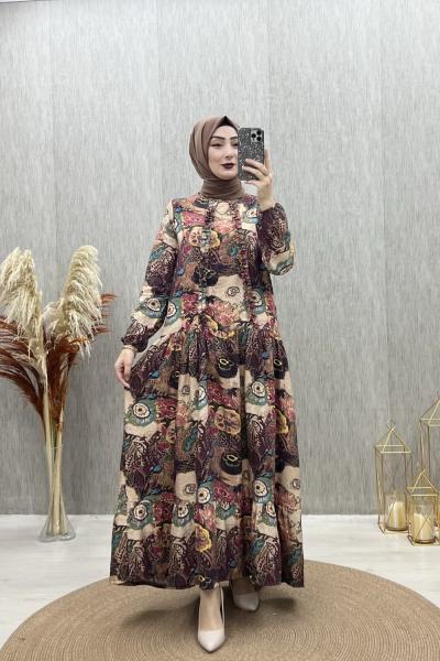 Raşa Elbise Kahverengi