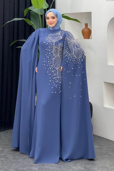 Böre Pelerinli Abiye