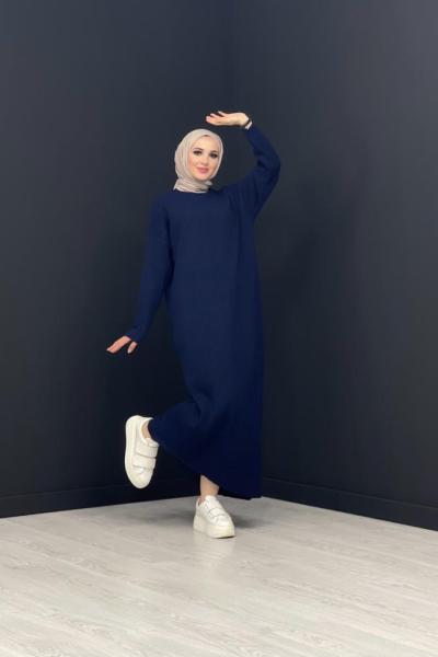 Fitilli Boydan Triko Elbise