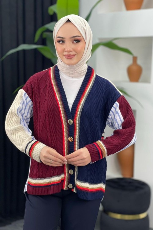 Gömlek Detaylı Hırka