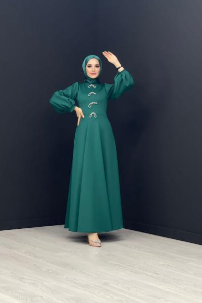 Kelebek Detay Scuba Elbise