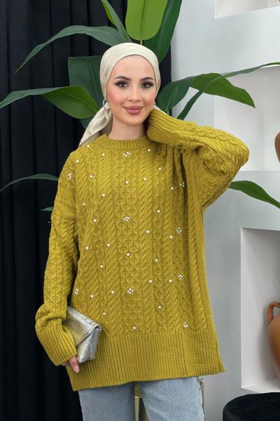 Örgülü İncili Kazak