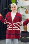 Zebra Desenli Hırka