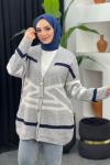 Zebra Desenli Hırka