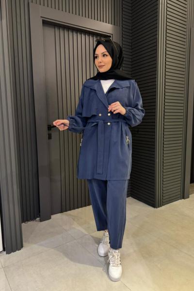 Aksesuar Detaylı Tensel Pantolon Takım