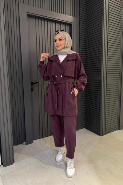 Aksesuar Detaylı Tensel Pantolon Takım