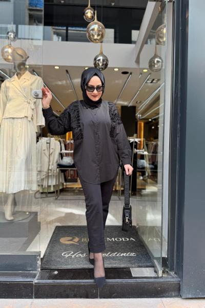 Aplike Detaylı Touch Gömlek