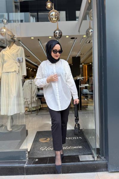 Aplike Detaylı Touch Gömlek