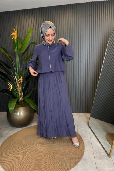 Arkası Çapraz Bağlamalı Bolerolu Pasion Elbise