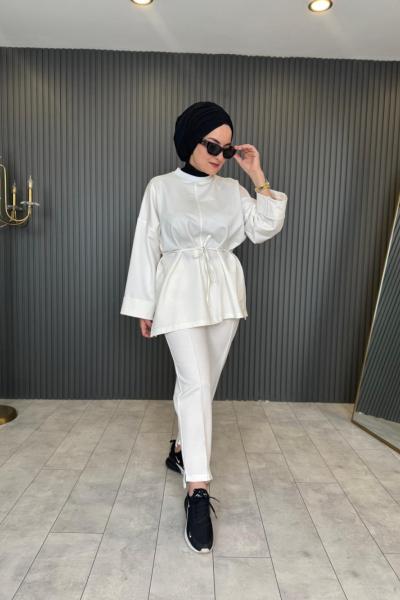 Bağlama Detaylı Basic Tunik