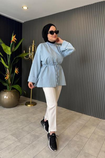 Bağlama Detaylı Basic Tunik